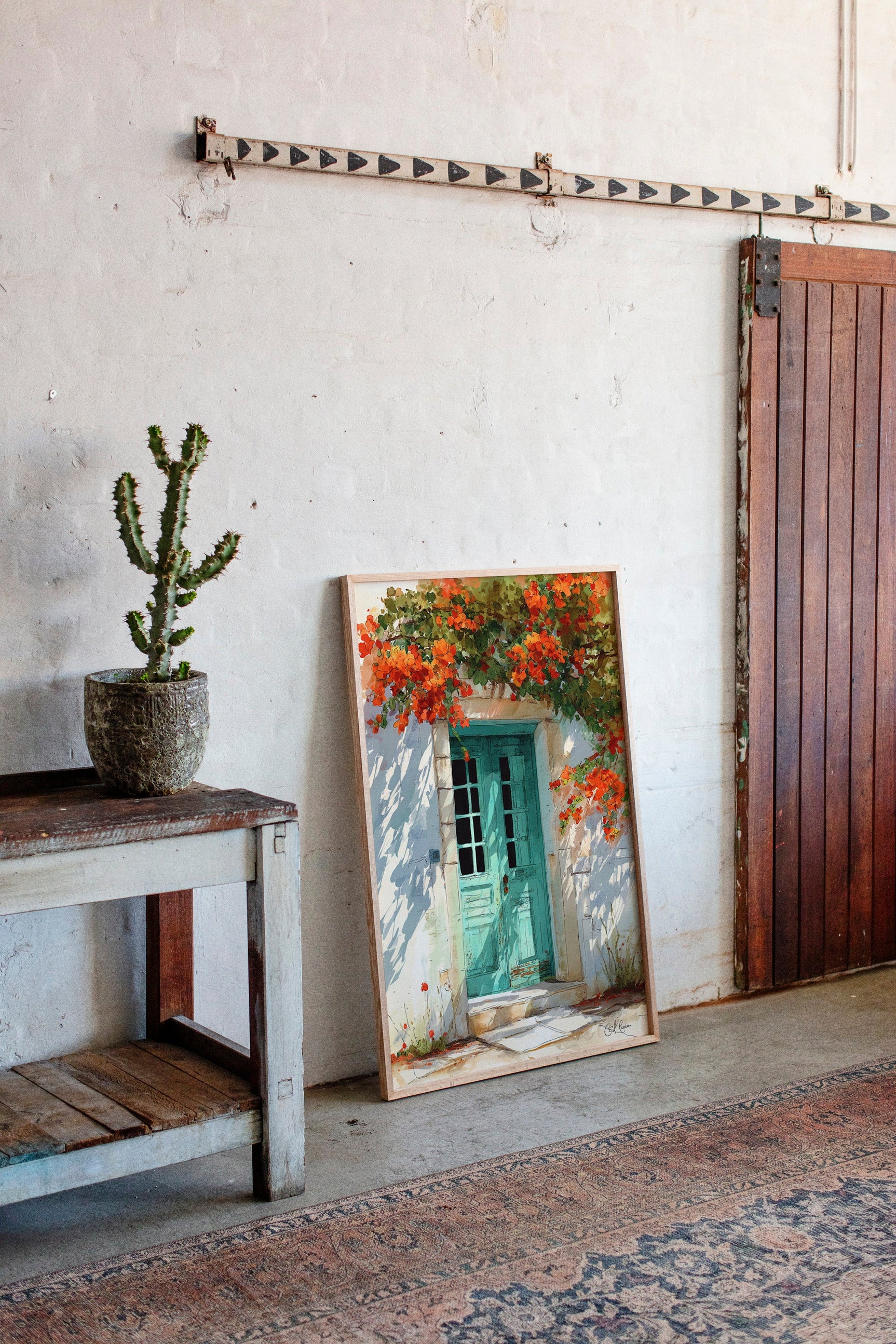 Where Bougainvillea Meets Weathered Wood