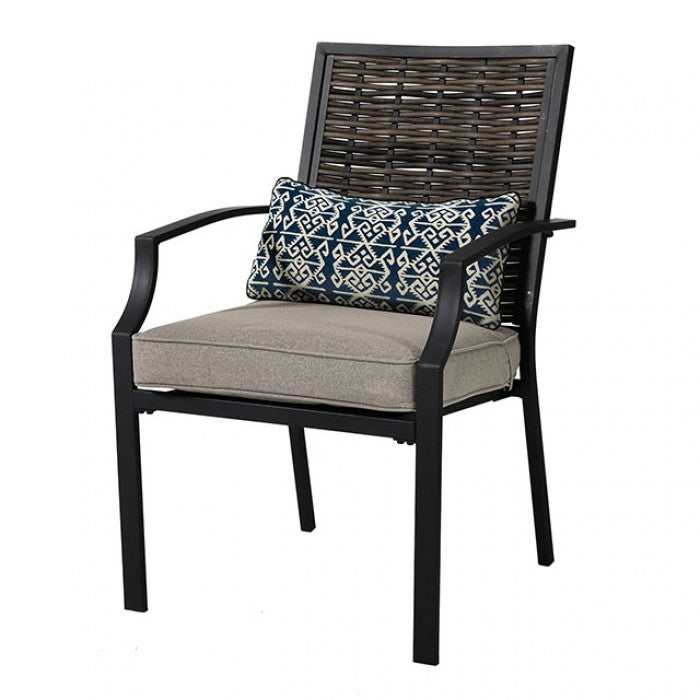 Sintra Black & Gray Outdoor Armchair (Set of 2) - Ornate Home