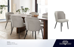 Grace Cream Fabric Dining Chair (Set of 2) - Ornate Home