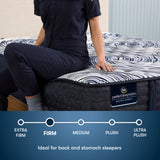 Perfect Sleeper Pro Geneva 13.5" Dark Blue/White Latex Hybrid King Firm Mattress
