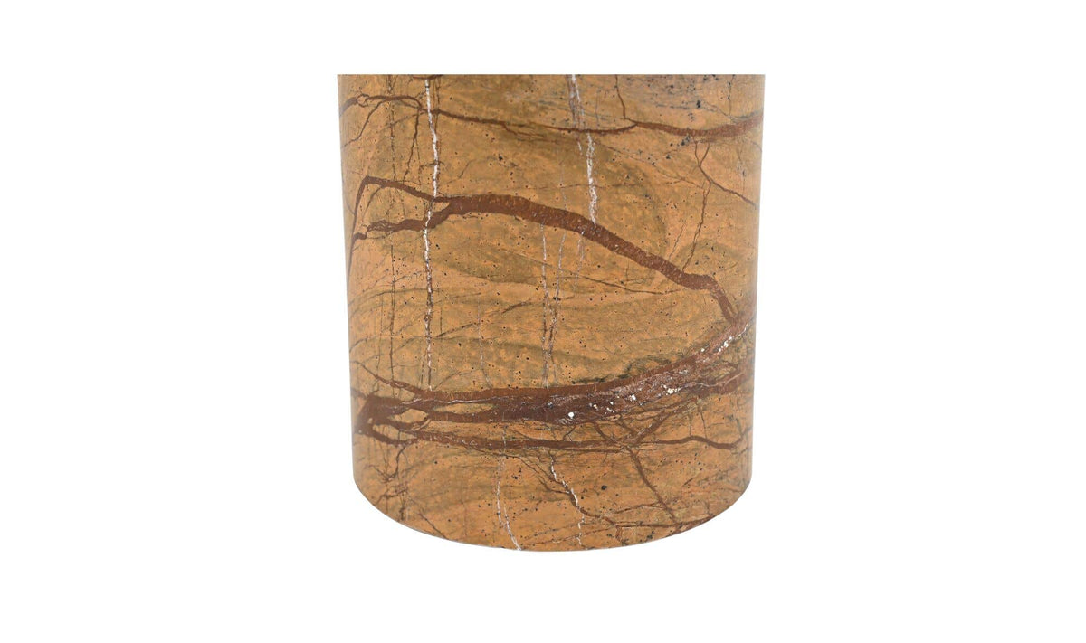 Dusk Rainforest Brown Marble Accent Table