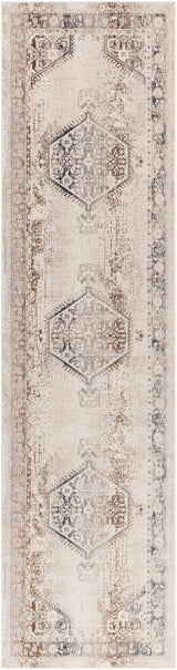 Hainesville White Medallion 10' Runner Rug - Clearance