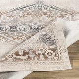 Hainesville White Medallion 10' Runner Rug - Clearance