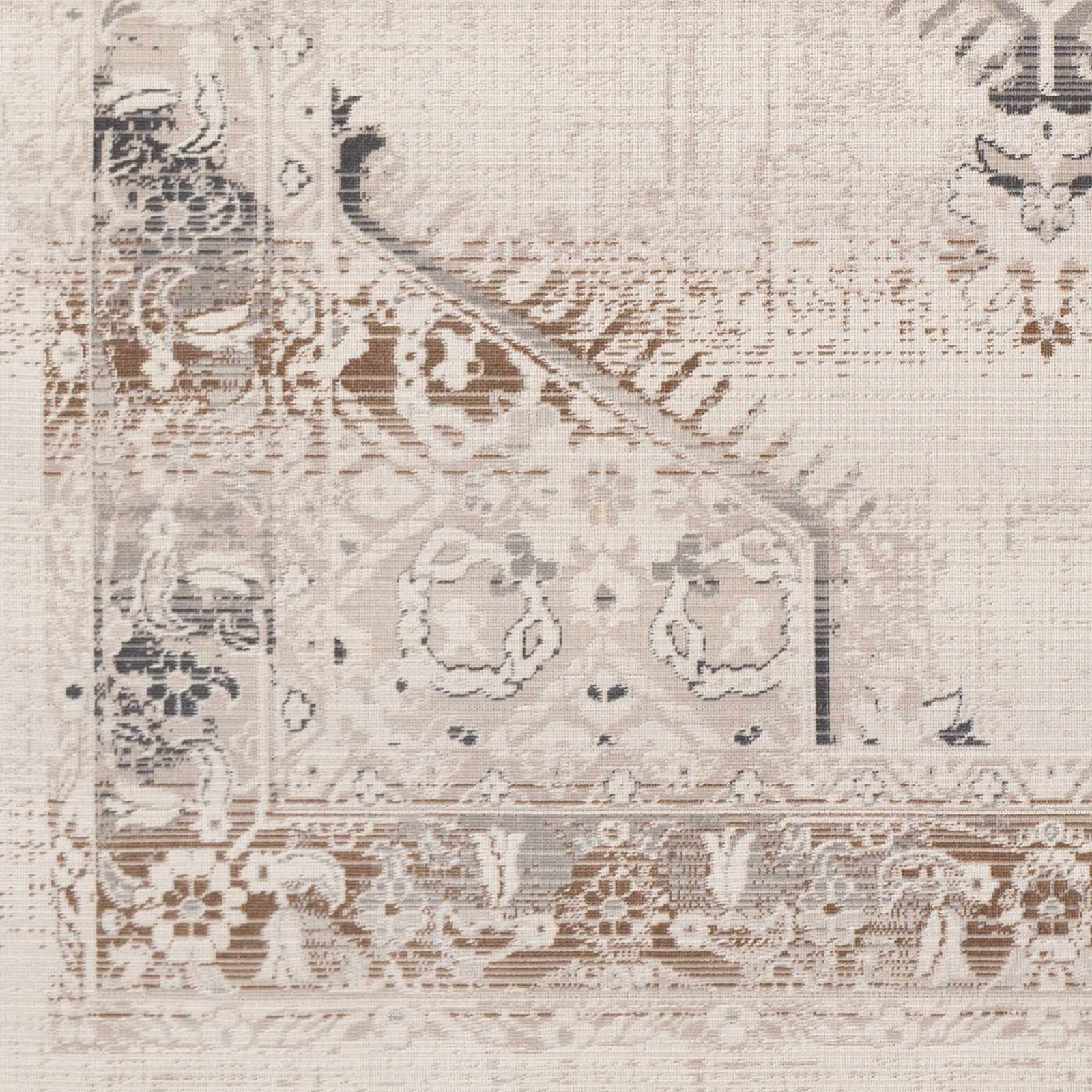 Hainesville White Medallion 10' Runner Rug - Clearance