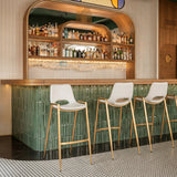 Desi White & Gold Barstool (Set of 2)