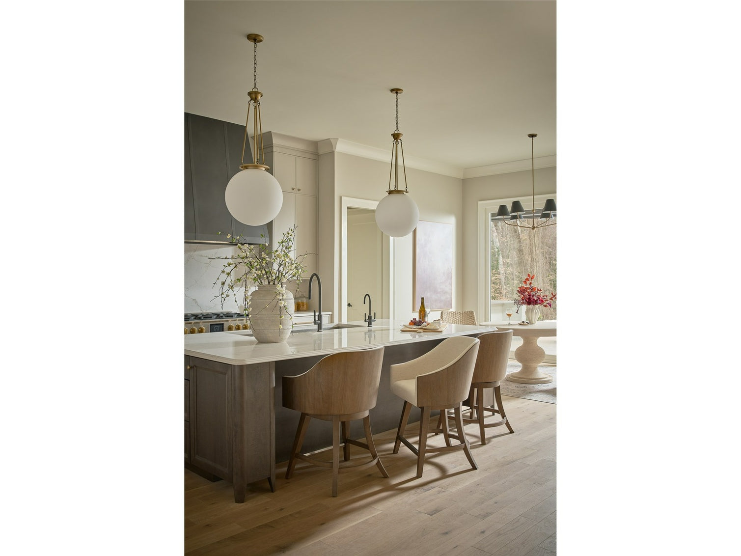 Modern Haze Walnut Swivel Counter Chair