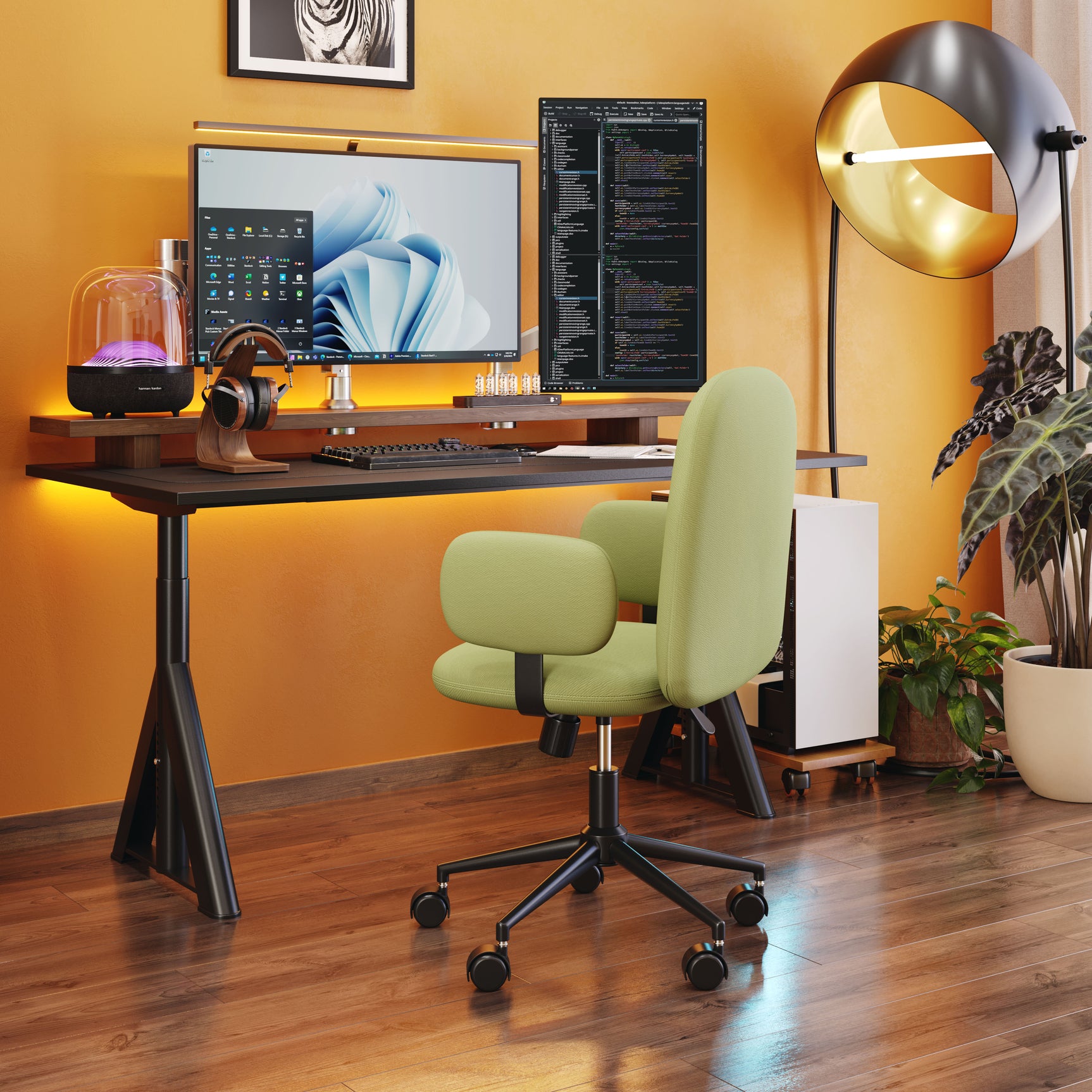 Lionel Olive Green Office Chair