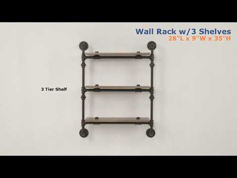 Brantley Wall Rack w/2 Shelves - Ornate Home
