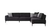 Seul Corte Anthracite L-Shape Sleeper Sectional Sofa