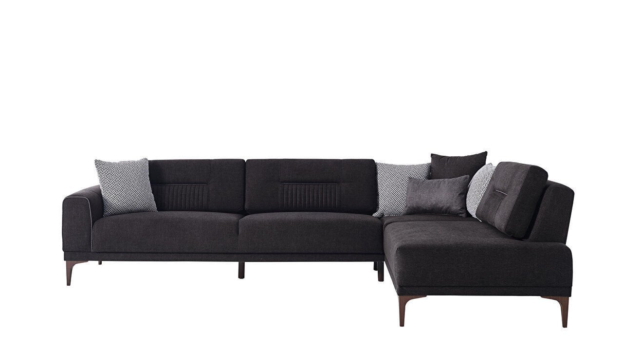 Seul Corte Anthracite L-Shape Sleeper Sectional Sofa
