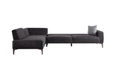 Seul Corte Anthracite LAF Chaise Sleeper Sectional Sofa
