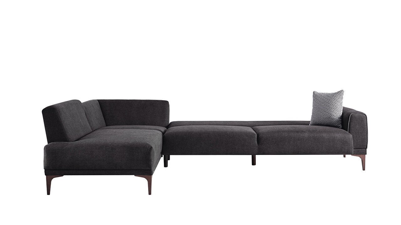 Seul Corte Anthracite LAF Chaise Sleeper Sectional Sofa