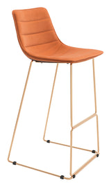 Adele Orange & Gold Barstool (Set of 2)