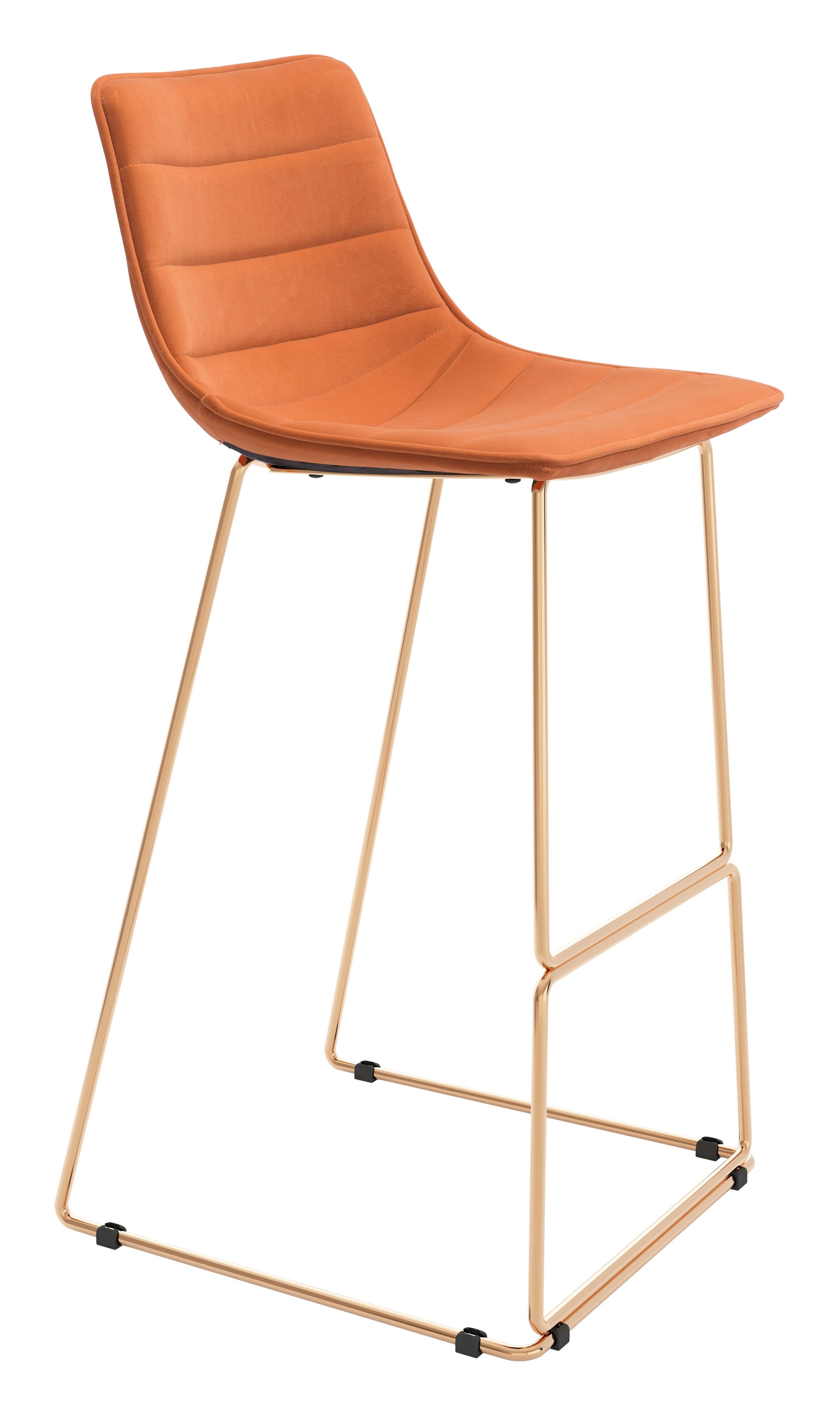 Adele Orange & Gold Barstool (Set of 2)