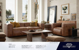 Hyde Saddle Leatherette Sofa - Ornate Home