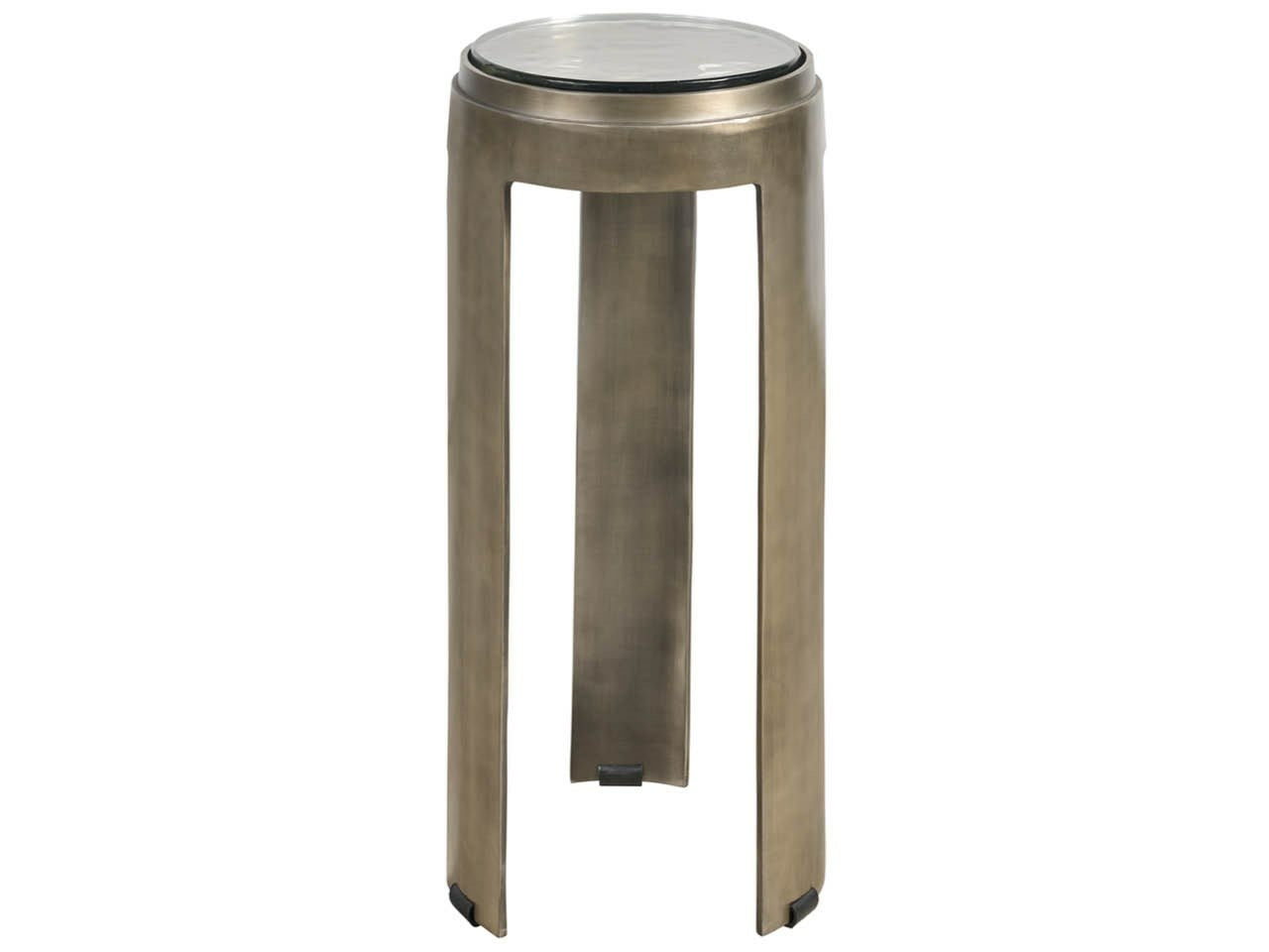 Nuvola Light Emperador/Antique Nickel Drink Table