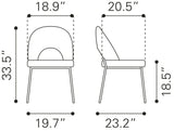 Torrey Gray Dining Chair (Set of 2) Multicolor Print &