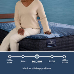 iComfort Aspire 14" Light Blue/Multicolor Memory Foam California King Medium Mattress - Ornate Home