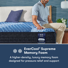 iComfort Aspire 14" Light Blue/Multicolor Memory Foam Full Plush Mattress - Ornate Home