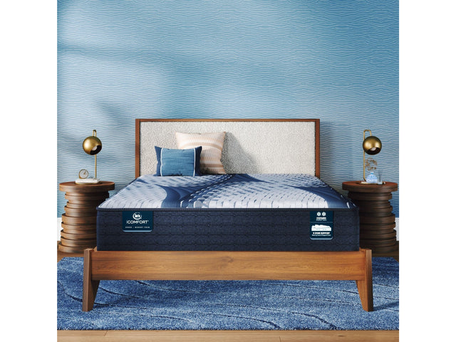 iComfort Aveda 12" Light Blue/Multicolor Memory Foam King Medium Mattress - Ornate Home