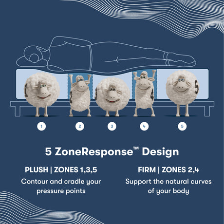 iComfort Aveda 12" Light Blue/Multicolor Memory Foam Twin XL Plush Mattress - Ornate Home