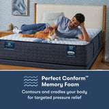 iComfort Iona 13" Light Blue/Multicolor Memory Foam Queen Medium Mattress - Ornate Home