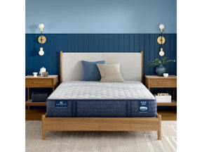 iComfortPro Ambrose 13" Dark Blue/White Latex Foam King Firm Mattress - Ornate Home
