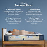 iComfortPro Ambrose 13" Dark Blue/White Latex Foam King Plush Mattress - Ornate Home