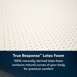 iComfortPro Ambrose 13" Dark Blue/White Latex Foam Twin XL Firm Mattress - Ornate Home