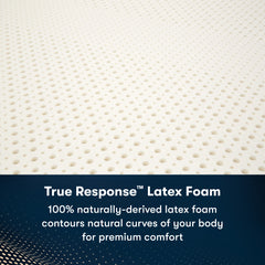 iComfortPro Buckingham 16" Dark Blue/White Latex Foam King Plush Pillow Top Mattress - Ornate Home