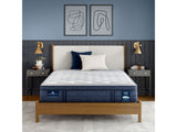 iComfortPro Dartmouth 15" Dark Blue/White Latex Foam California King Plush Pillow Top Mattress - Ornate Home