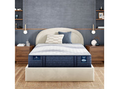 iComfortPro Kingston 14" Dark Blue/White Latex Foam California King Firm Mattress - Ornate Home
