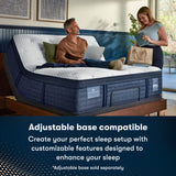 iComfortPro Kingston 14" Dark Blue/White Latex Foam King Firm Mattress - Ornate Home