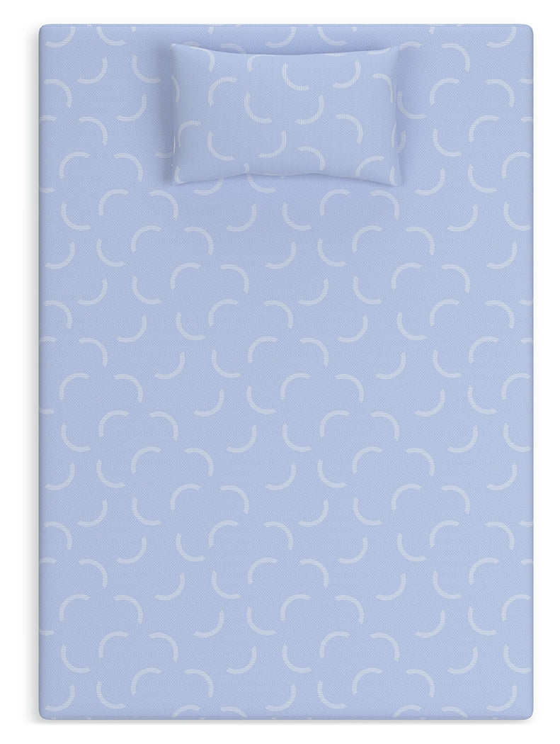 iKidz Ocean Blue Twin Mattress and Pillow - Ornate Home