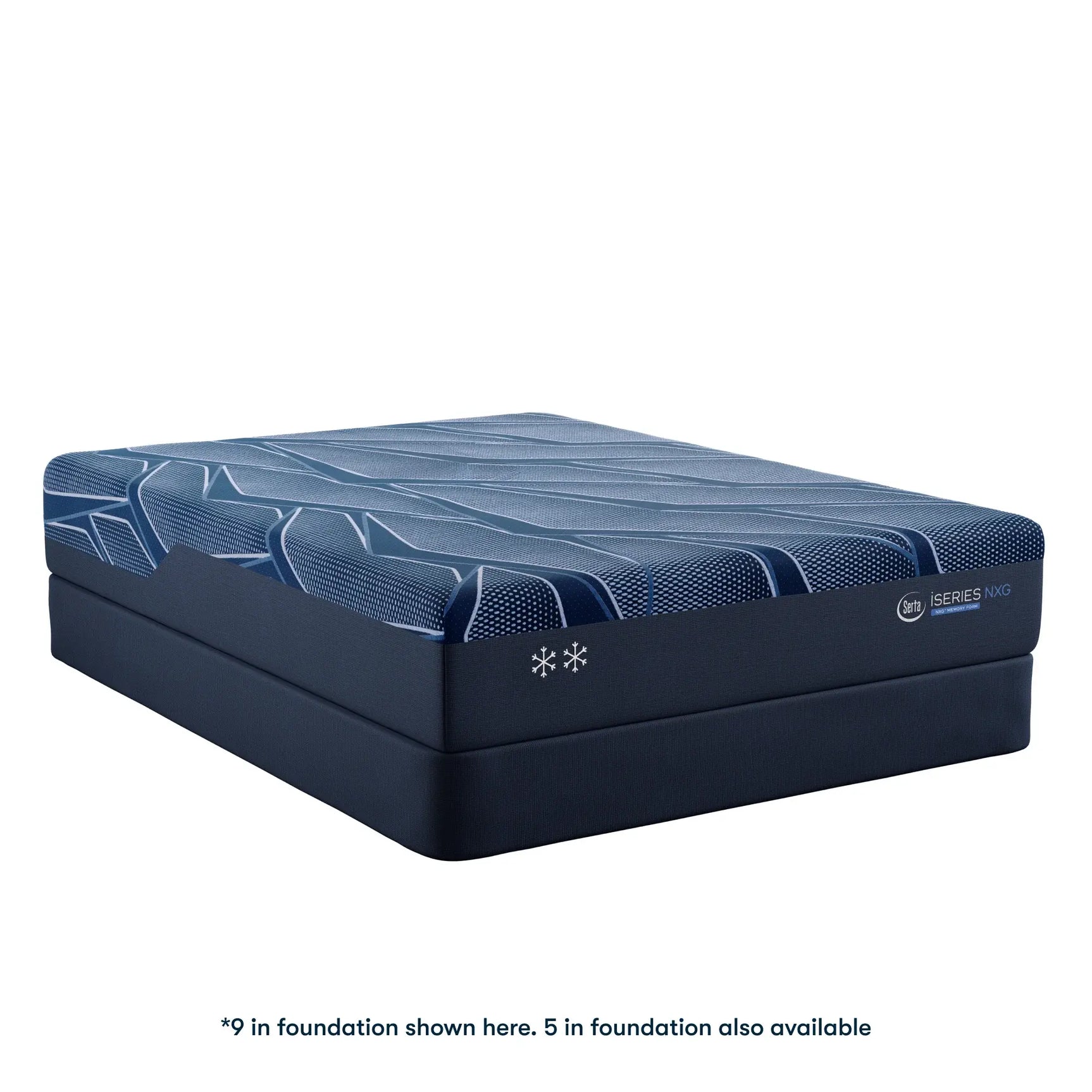 iSeries NXG 1500 Luxury Firm 12" Dark Blue Memory Foam Twin XL Firm Mattress - Ornate Home