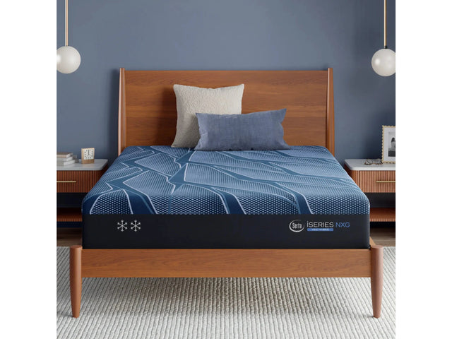 iSeries NXG 2500 Hybrid Medium 12.5" Dark Blue Hybrid Queen Medium Mattress - Ornate Home