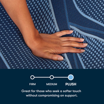 iSeries NXG 2500 Hybrid Plush 12.5" Dark Blue Hybrid Full Plush Mattress - Ornate Home