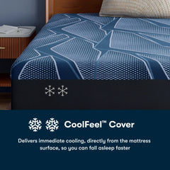 iSeries NXG 2500 Hybrid Plush 12.5" Dark Blue Hybrid Twin XL Plush Mattress - Ornate Home