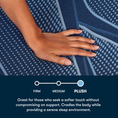 iSeries NXG 2500 Plush 12.5" Dark Blue Memory Foam California King Plush Mattress - Ornate Home