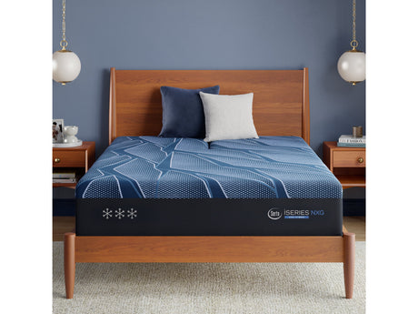 iSeries NXG 3500 Hybrid Firm 13.5" Dark Blue Hybrid California King Firm Mattress - Ornate Home
