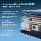 iSeries NXG 3500 Hybrid Firm 13.5" Dark Blue Hybrid California King Firm Mattress - Ornate Home