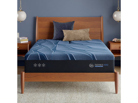 iSeries NXG 3500 Medium 13.5" Dark Blue Memory Foam Queen Split Head Medium Mattress - Ornate Home