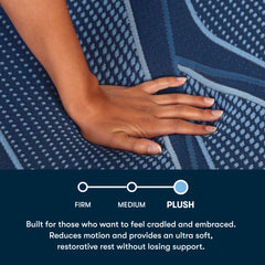 iSeries NXG 4500 Plush 13.5" Dark Blue Memory Foam Full Ultra Plush Mattress - Ornate Home