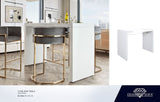 Icon Gloss White Lacquer Bar Table - Ornate Home