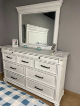 Kanwyn Whitewash Dresser & Mirror - Ornate Home