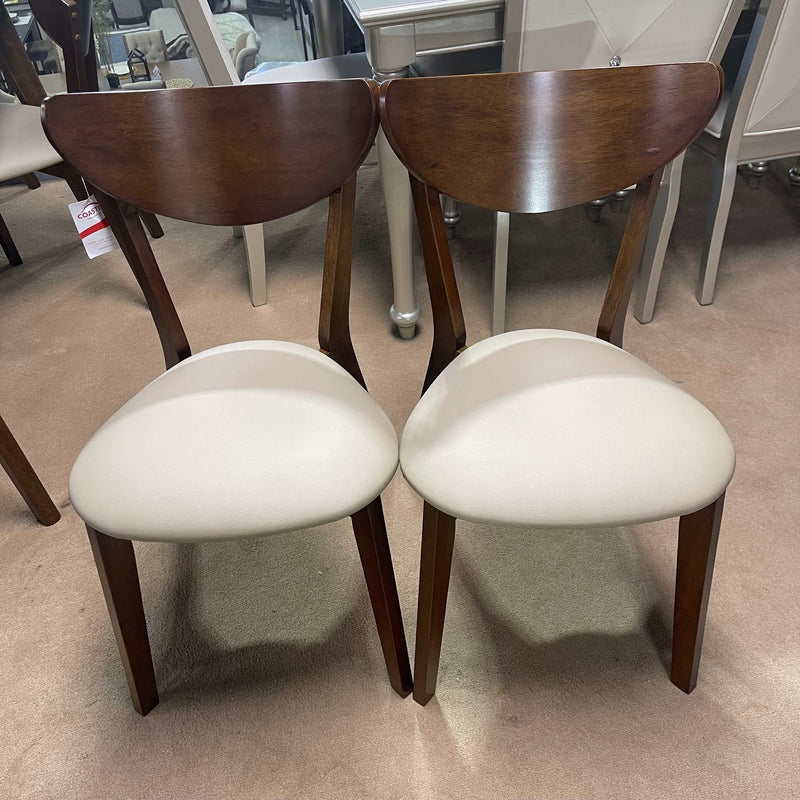 Kersey Beige & Chestnut Dining Side Chairs (Set of 2)