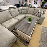 (Online Special Price) Ballinasloe Platinum 3pc Sectional Sofa w/ LAF Chaise - Ornate Home