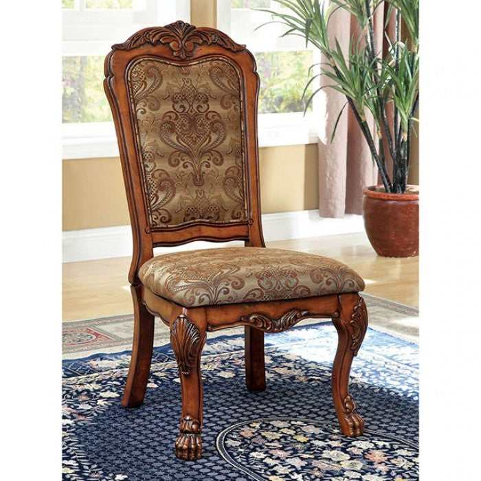 Medieve Antique Oak Side Chair (Set of 2) - Ornate Home
