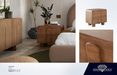 Indigo Honey Wood Nightstand - Ornate Home