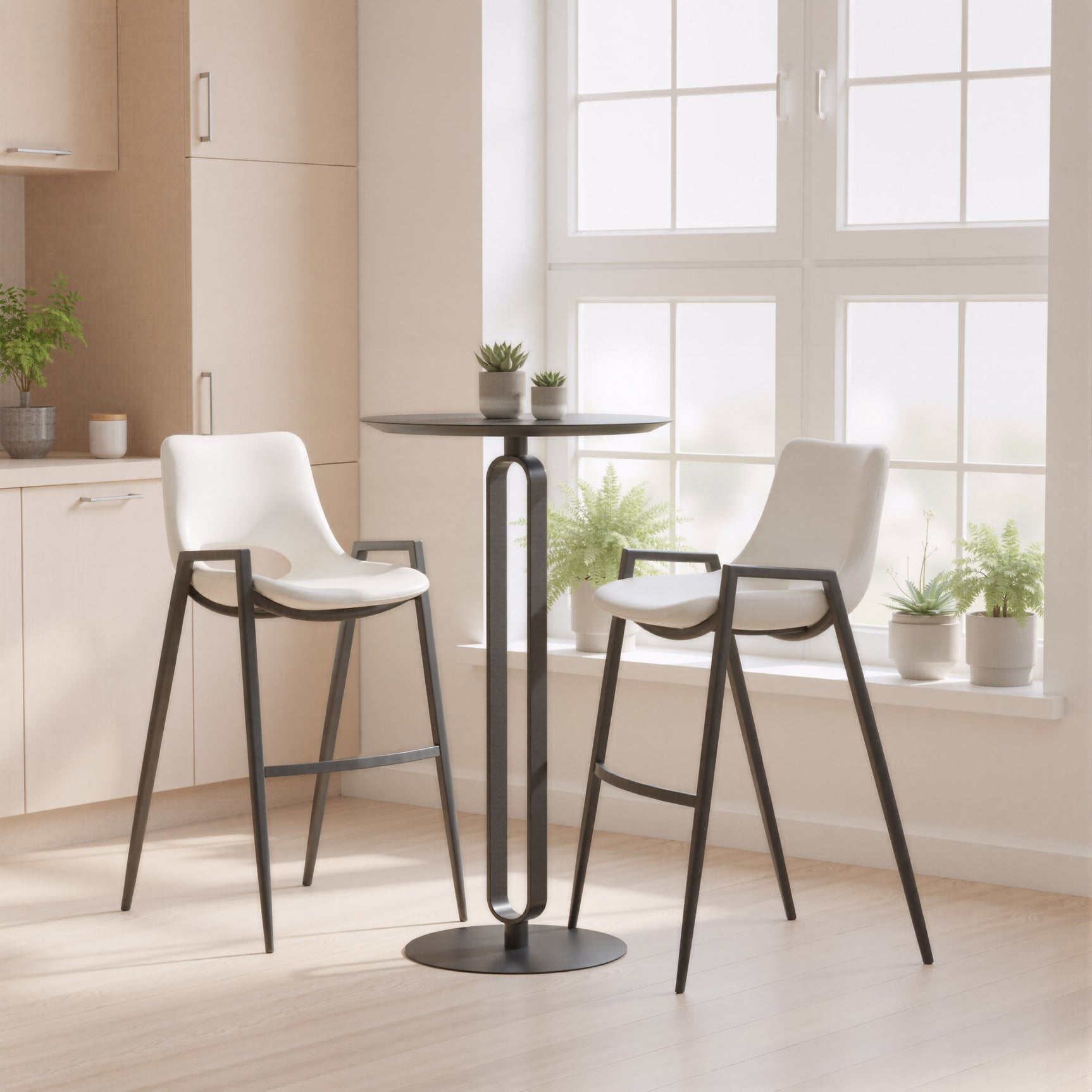 Desi White Barstool (Set of 2)